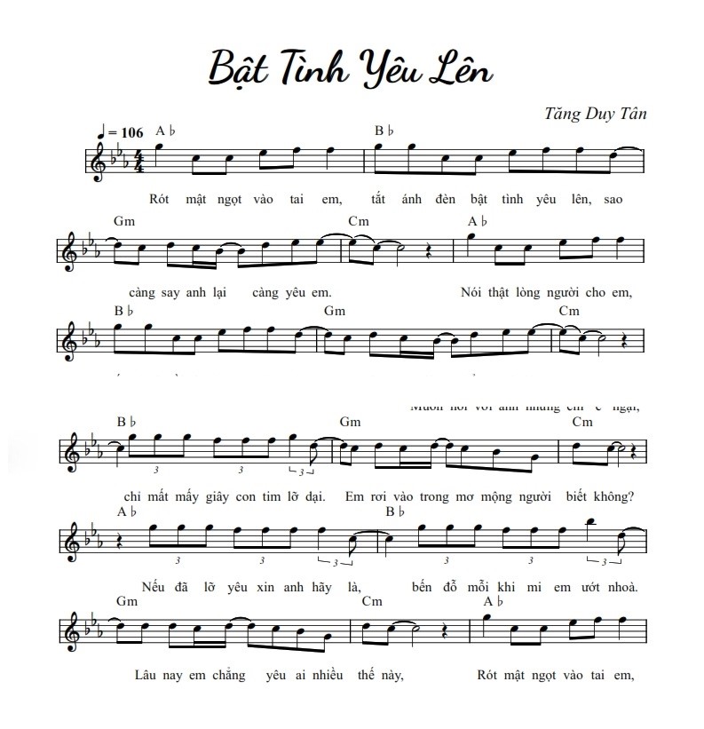 Lời bài hát Bật Tình Yêu Lên