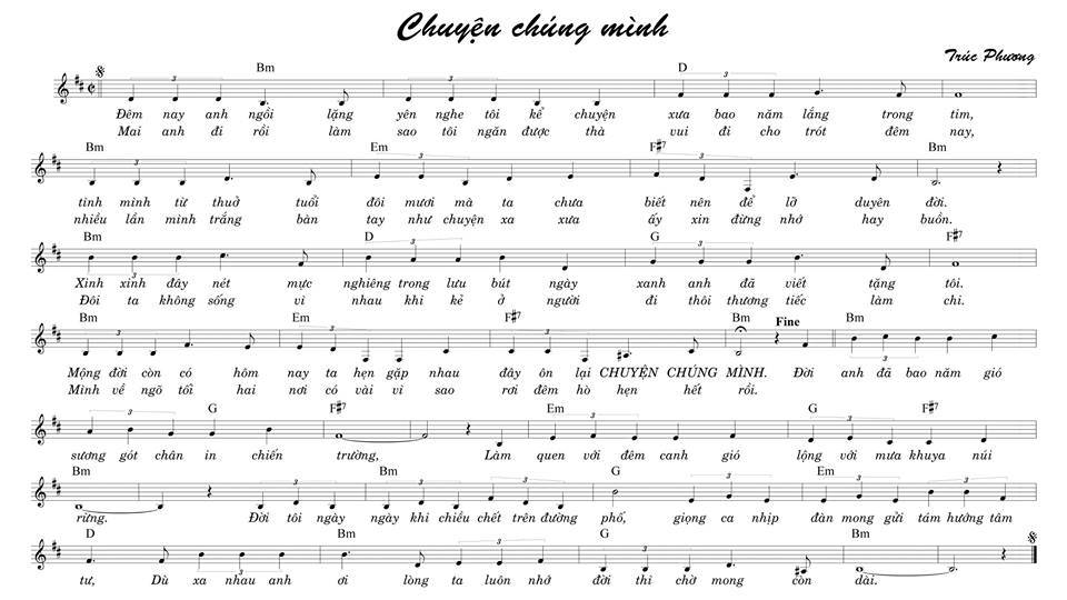Hợp âm bài hát Chuyện Chúng Mình