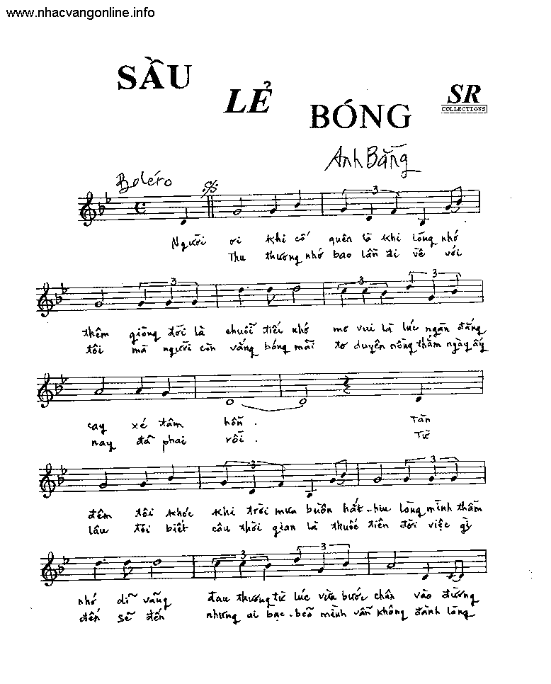 Lời bài hát Sầu Lẻ Bóng